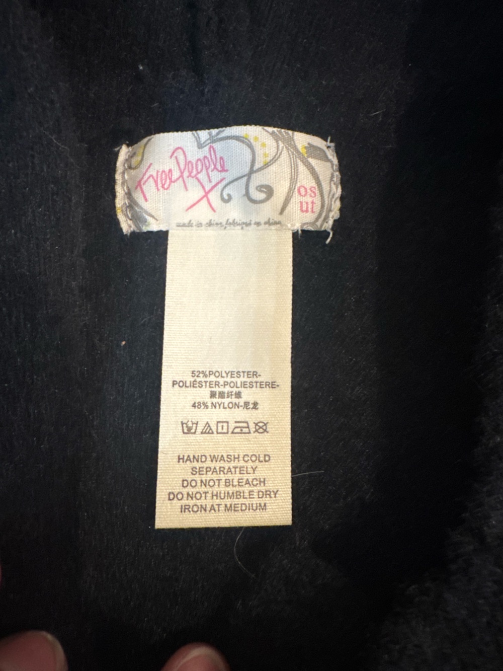Free People Toggle Poncho In Black Hooded OS One Size - Picture 5 of 8